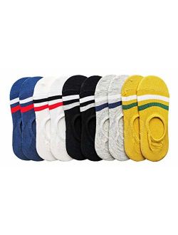 CHUNG Toddler Little Boys Girls No Show Liner Cotton Socks Thin Multi Solid Color White Summer 10 Pack 2T-12Years
