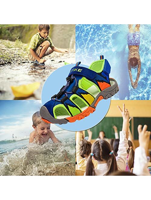 Elaphurus Kids Sports Sandals Summer Outdoor Open Toe Beach Sandals Water Shoes for Boys Girls