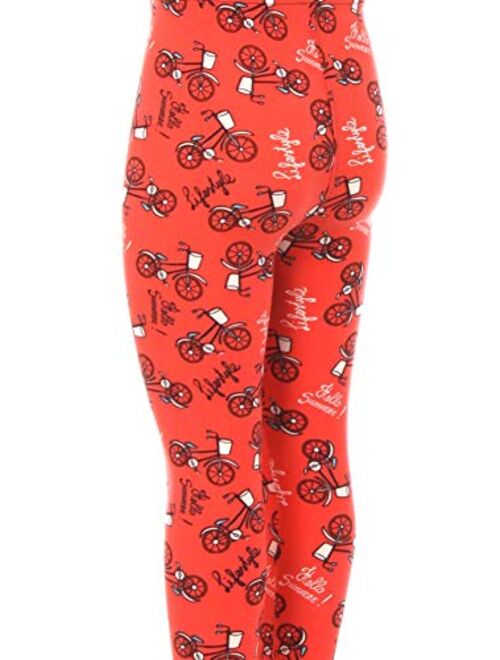Kid's Full Length Buttery Soft Novelty Design Printed Leggings for Girls - Ages 4~8