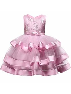 2-10T Flower Girls Dress Little Kids Ruffles Lace Party Wedding Dresses