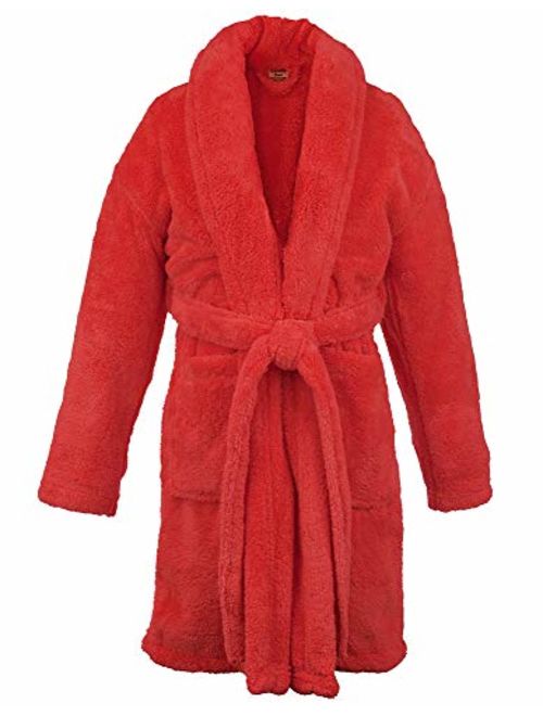 BC BARE COTTON Bare Cotton Kids Microfiber Fleece Shawl Robe - Girls