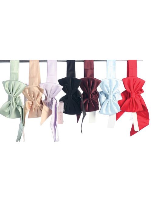 Satin Preformed Bow Adjustable Sash Belt 14 Colors Infant to Teen