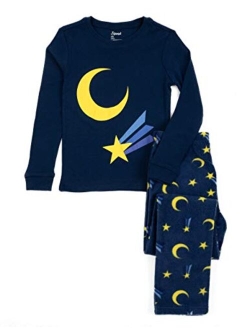 Kids & Toddler Pajamas Girls 2 Piece Pjs Set Cotton Top & Fleece Pants Sleepwear (2-14 Years)
