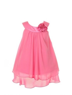Dempsey Marie 11 Colors - Girl's 2-14 Soft & Flowy Chiffon Pageant Flower Girl Party Dress