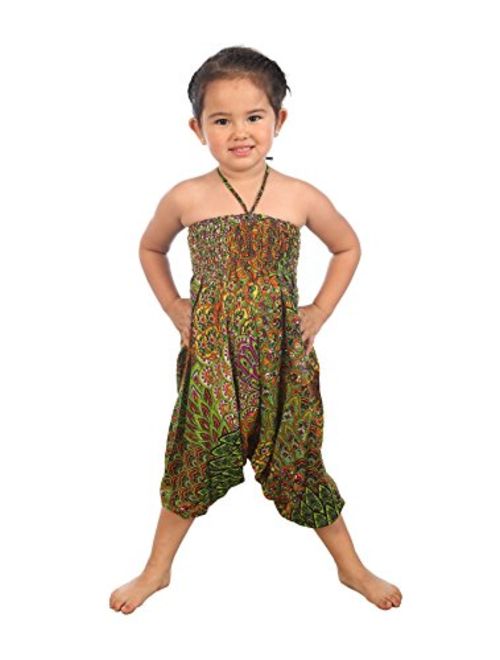 LOFBAZ Kids Harem Thai Aladdin Pirate Children Pants Bohemian Baggy Hippy Child