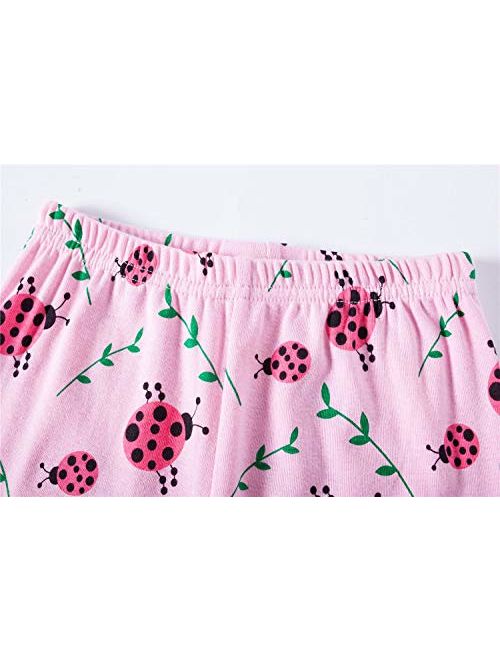 Little Girls Pajamas Sets Toddler Christmas PJS 100% Cotton Long Sleeve Giraffe Sleepwear Size 2-7