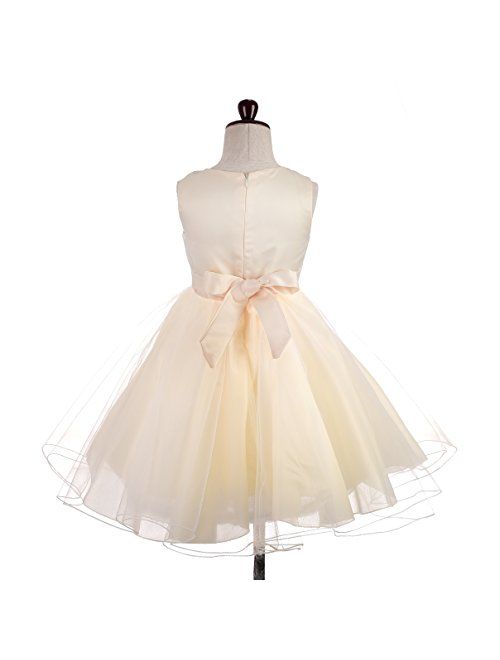 Dressy Daisy Girls' Sequined Tulle Dress Wedding Flower Girl Pageant Occasion