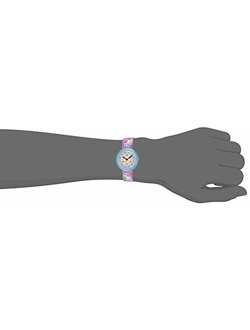 Flik Flak Kids' Sunny Hours Quartz Polyester Strap, Purple, 14 Casual Watch (Model: ZFBNP033)