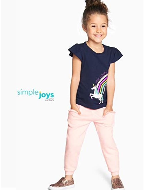 Simple Joys by Carter's Toddler Girls' 2-Pack Pull on Fleece Pants