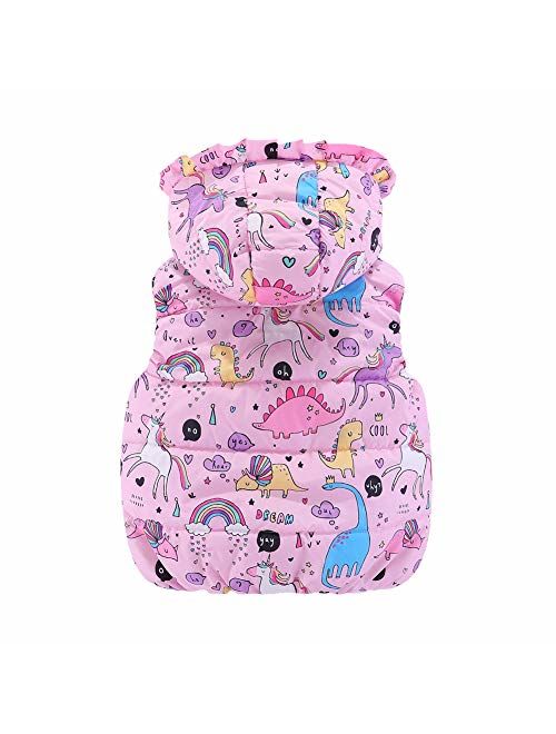 Mud Kingdom Cute Little Girls Vests Outerwear with Hood Animal