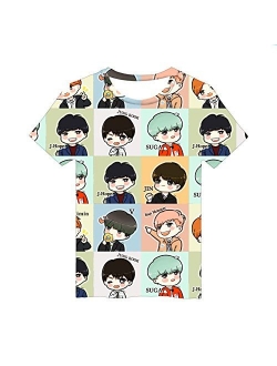 JUNG KOOK Kpop BTS 3D Print T-Shirt SUGA J-Hope Jimin JIN V Couple Shirt
