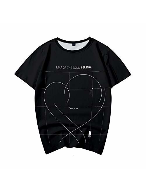 JUNG KOOK Kpop BTS 3D Print T-Shirt SUGA J-Hope Jimin JIN V Couple Shirt
