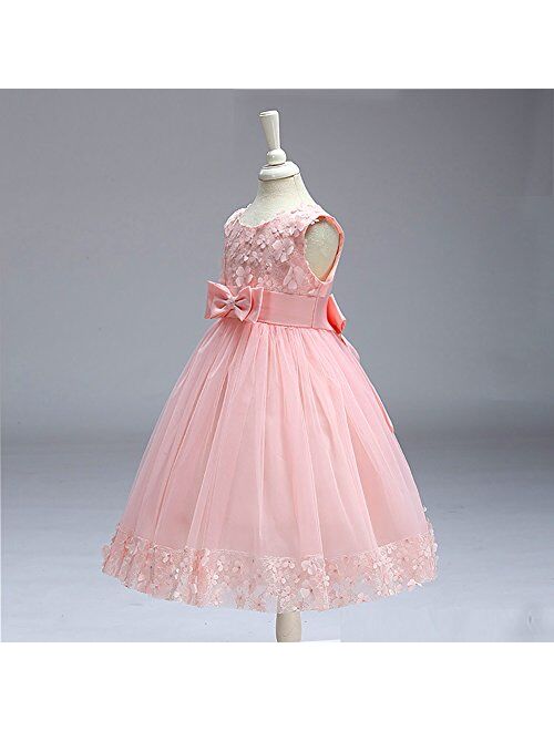 2-10T Big Little Girl Ball Gown Short Lace Flower Tulle Prom Dresses for Wedding 