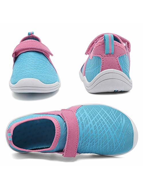 WALUCAN Girls' & Boy's Water Shoes Aqua Shoes Athletic Sneakers Lightweight Sport Shoes(Toddler/Little Kid/Big Kid)