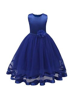 Mary ye Girls' Wedding Party Tulle Ruffle Dress Girl Pageant Tutu Dress