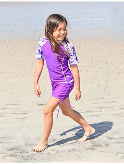 Tuga Girls Two-Piece Bathing Suit 2-14 Years, UPF 50+ Sun Protection Swim Set
