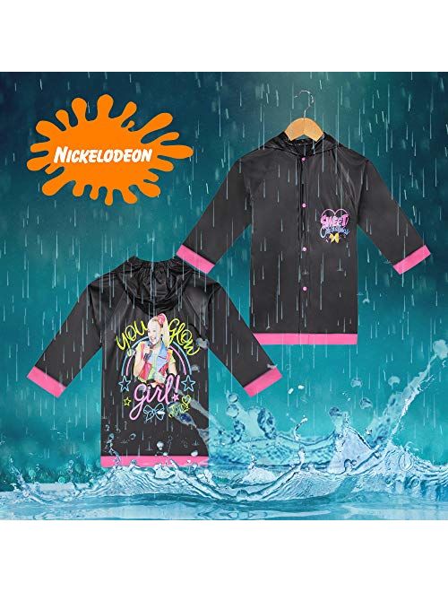 Nickelodeon Little Girls` JoJo Siwa Waterproof Rain Slicker, Size Small 2/3 Medium 4/5 and Large 6/7
