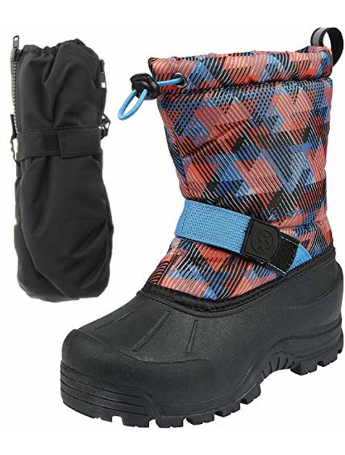 Northside Frosty Kids Winter Snow Boots & Gloves Combo for Girls & Boys
