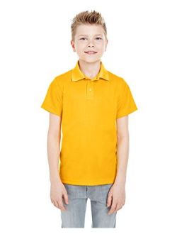 UltraClub Youth Cool & Dry Mesh Pique Polo M Gold