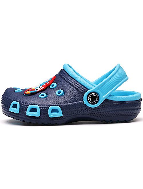 VILOCY Kid's Cute Garden Shoes Cartoon Slides Sandals Clogs Children Beach Slipper