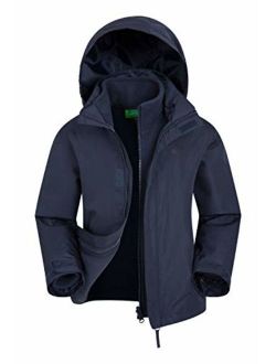 Mountain Warehouse Fell Kids 3 in 1 Jacket - Packaway Hood, Triclimate Jacket