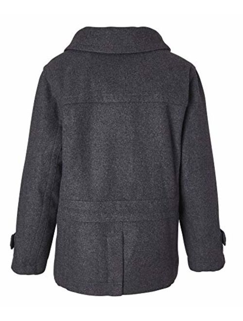 Sportoli Boy Classic Wool Blend Sherpa Winter Dress Pea Coat Peacoat Jacket
