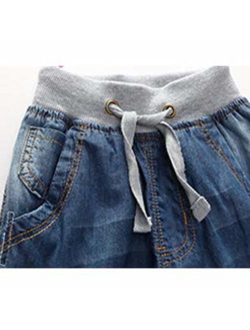 Mallimoda Boys Denim Jeans Washed Pull-On Shorts