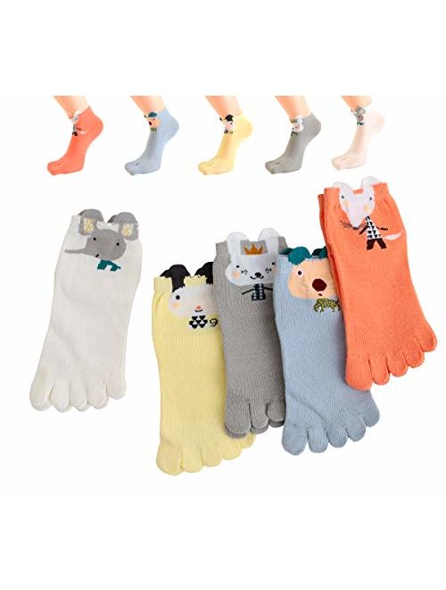 TESOON Panda Pattern Cotton Toe Socks Kids-Children 3-12 Years