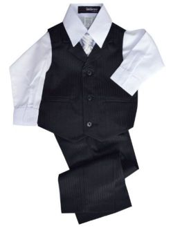 Gino Giovanni Pinstripe Boys Formal Dresswear Vest Set