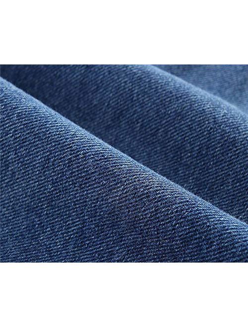 Danmeifu Kids Little Girls Tassel Bell Bottom Flare Pants Denim Jeans Trousers