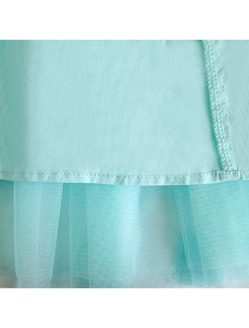 Sunny Fashion Girls Skirt Blue Heart Sequins Sparkling Tutu Dancing Size 2-12