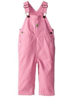 Girls' Little Washed Miscrosanded Canvas Bib Overall