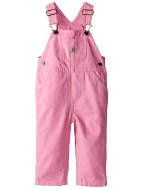 Carhartt Girls' Little Washed Miscrosanded Canvas Bib Overall