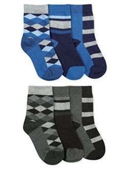 Jefferies Socks Boys Fashion Crew Socks 6 Pair Pack