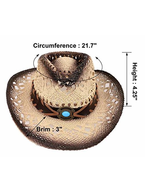 Simplicity Kid's Costume Party Cowboy Straw Hat with Decorated Headband
