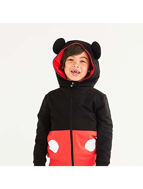 Cubcoats Mickey Mouse - 2-in-1 Transforming Hoodie and Soft Plushie - Red and Black