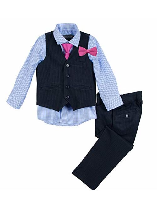 Spring Notion Big Boys' 5 Piece Pinstripe Vest Set