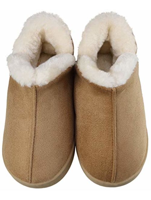ChayChax Kids Indoor Outdoor Slippers Micro Suede House Shoes Boys Girls Winter Warm Fluffy Plush Slipper Boots with Anti-Slip Sole