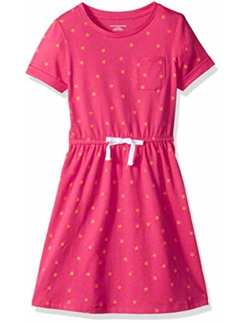 Amazon Essentials Girl's Short-Sleeve Elastic Waist T-Shirt Dress