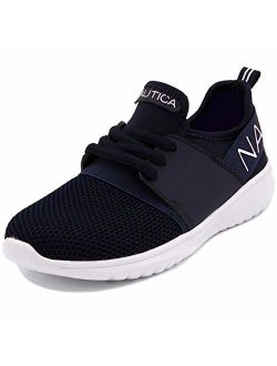 Kids Boys Lace Up Sneaker Comfortable Running Shoes -Kappil Youth-Navy White-1
