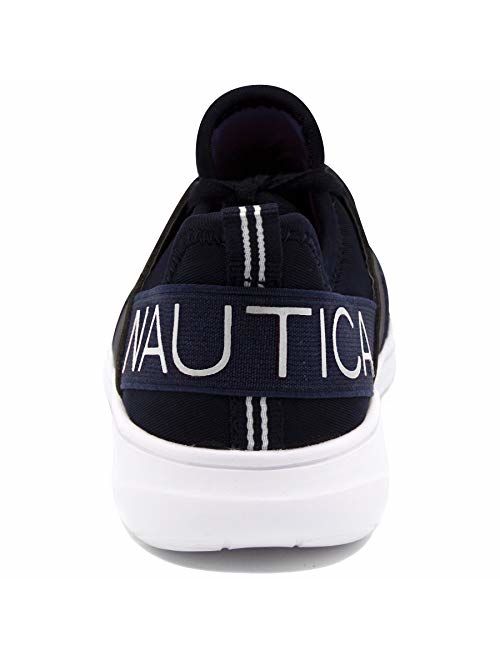 Nautica Kids Boys Lace Up Sneaker Comfortable Running Shoes -Kappil Youth-Navy White-1