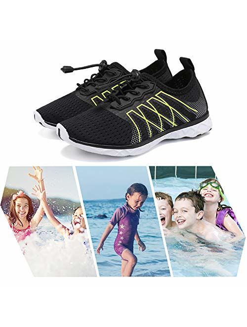 EQUICK Kids Water Shoes Boys & Girls Kids Aqua Shoes Swim Shoes Athletic Sneakers Lightweight Sport Shoes (Toddler/Little Kid/Big Kid)