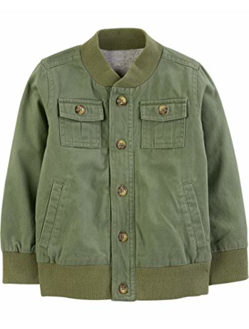 Simple Joys by Carter's Baby and Toddler Boys' Twill Button up Jacket