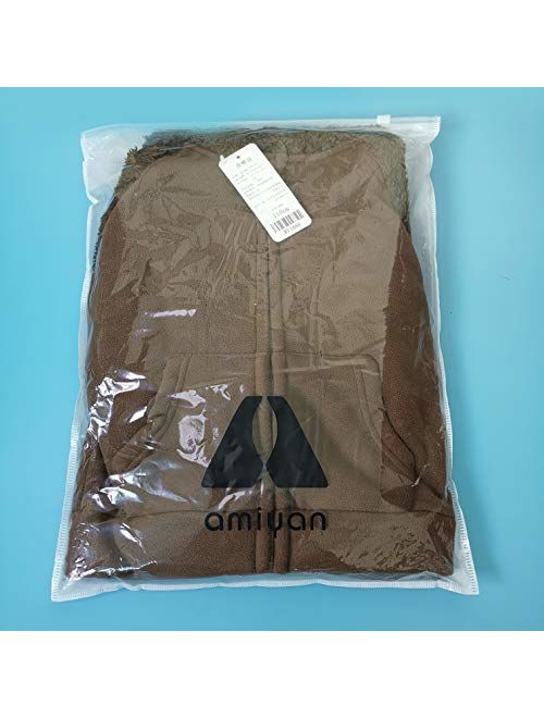 AMIYAN Bear Ears Shape Fleece Warm Hoodies Clothes Toddler Zip-up Light Jacket Sweatshirt Outwear for Baby Boys