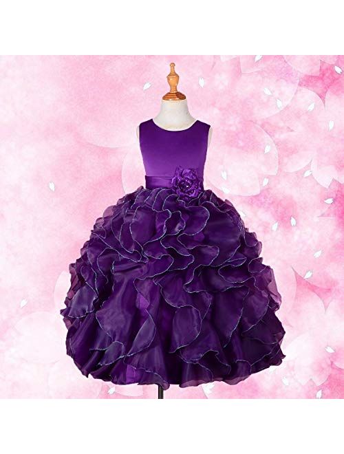Dressy Daisy Girls Ruffle Flower Girl Dresses Pageant Gown Party Communion Dress
