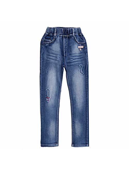 Peacolate 7-12T Little &Big Girls Kids Holes Jeans Denim Pants