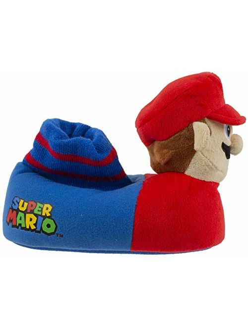 Super Mario Brothers Mario and Luigi Slippers for Kids, Nintendo, Scuff Clog Slip on, Little Kid/Big Kid Sizes 11 to 5