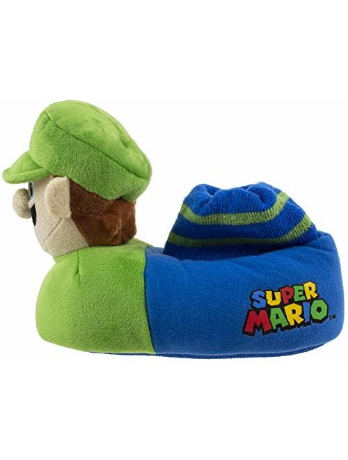 Super Mario Brothers Mario and Luigi Slippers for Kids, Nintendo, Scuff Clog Slip on, Little Kid/Big Kid Sizes 11 to 5