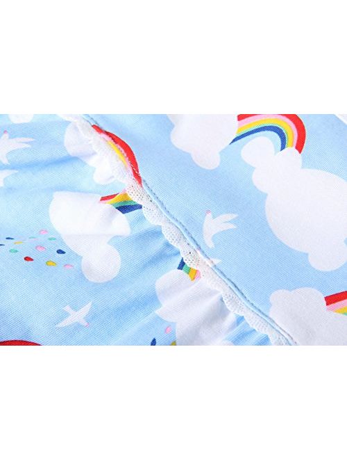 Frogwill Toddler Girls Fifties Summer Dress Blue Rainbow 2-7Y