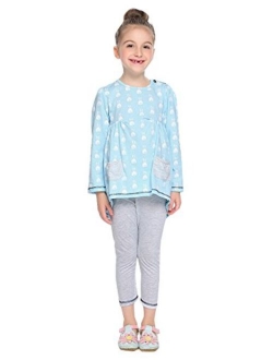 Little Girls Clothing Sets Bunny Long Sleeve Outfits 2 PCS Top Leggings Pajamas Sets